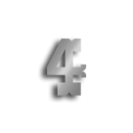 western custom cut letter & Numbers 4